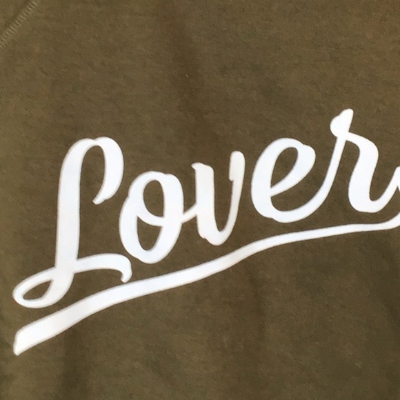Rebecca Minkoff | LOVER Army Green Sweatshirt Size Small - Picture 9 of 9